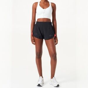 {Nike} "Tempo Luxe Running Division Dri-Fit" Black Orange Trim M Gym Shorts